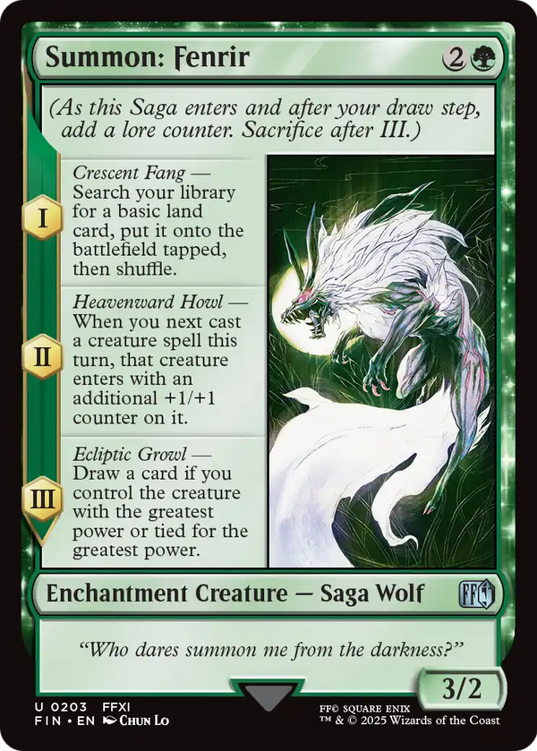 Summon: Fenrir (FIN-203) - FINAL FANTASY: (enchantment)