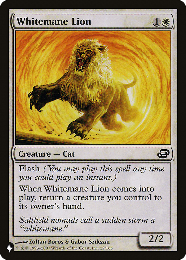 Whitemane Lion (PLC) (LIST-PLC-22) - The List