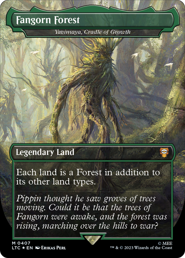 Fangorn Forest - Yavimaya, Cradle of Growth (Surge Foil) (LTC-407) - Tales of Middle-earth Commander / Fangorn Forest (Borderless) Foil