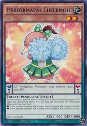Performapal Cheermole (NECH-EN001) - The New Challengers 1st Edition