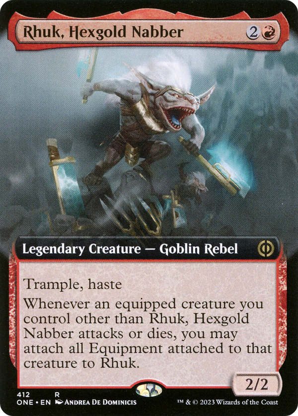 Rhuk, Hexgold Nabber (Extended Art) (ONE-412) - Phyrexia: All Will Be One: (Extended Art)