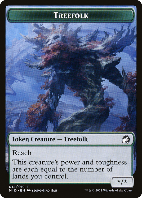 Treefolk (TMID-012) - Innistrad: Midnight Hunt Tokens Foil