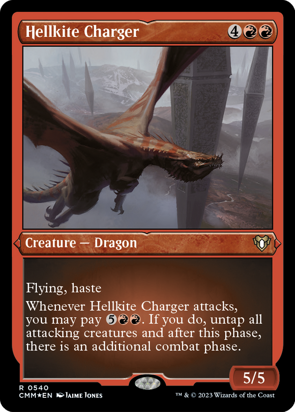 Hellkite Charger (Foil Etched) (CMM-540) - Commander Masters Foil