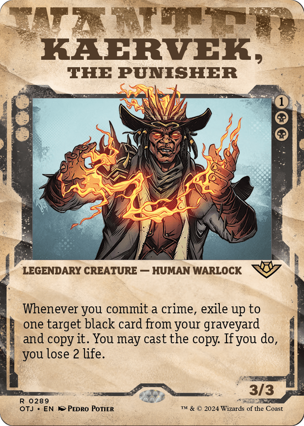 Kaervek, the Punisher (Showcase) (OTJ-289) - Outlaws of Thunder Junction: (Showcase) (Borderless) Foil