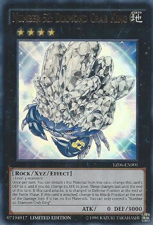 Number 52: Diamond Crab King (YZ06-EN001) - Yu-Gi-Oh! ZEXAL Manga Promotional Cards Limited