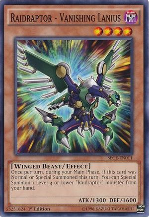Raidraptor - Vanishing Lanius (SECE-EN011) - Secrets of Eternity 1st Edition