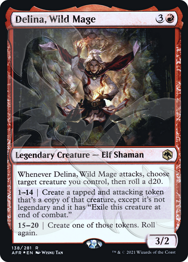 Delina, Wild Mage (AFR&-138A) - Adventures in the Forgotten Realms Promos Foil