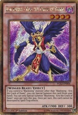 Blackwing - Kris the Crack of Dawn (PGL2-EN006) - Premium Gold: Return of the Bling 1st Edition