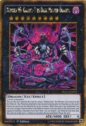 Number 95: Galaxy-Eyes Dark Matter Dragon (PGL2-EN015) - Premium Gold: Return of the Bling Unlimited