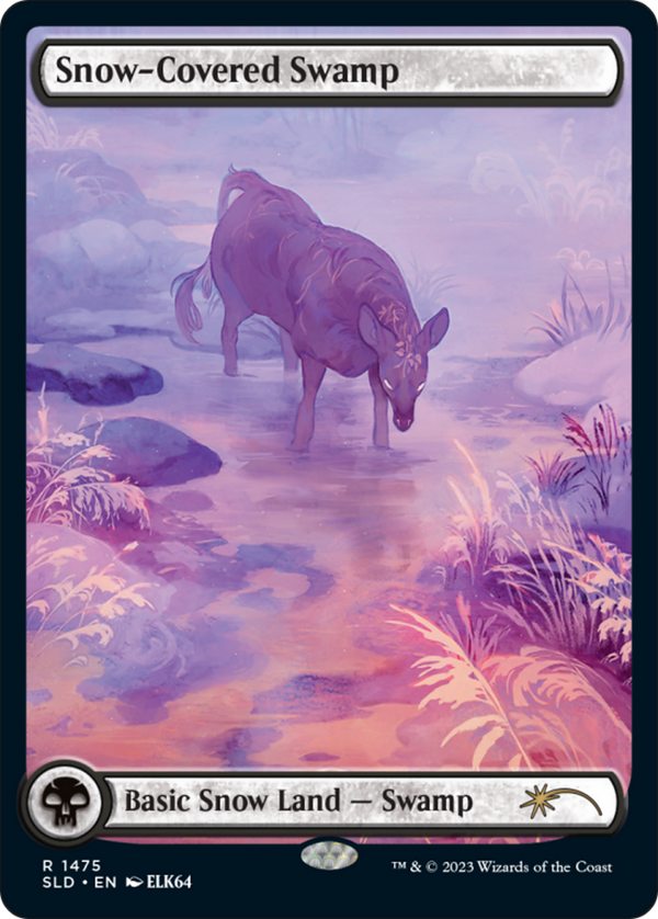 Snow-Covered Swamp (1475) (SLD-1475) - Secret Lair Drop: (Full Art)