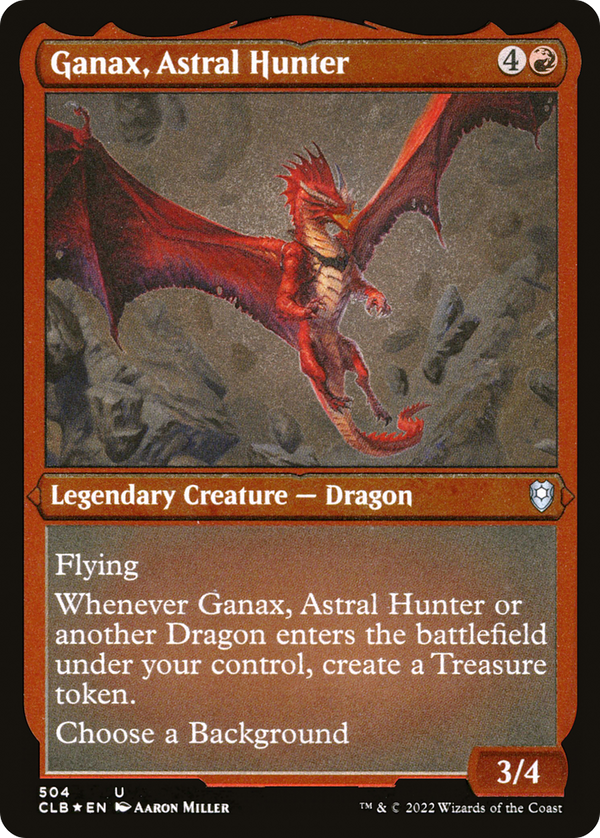 Ganax, Astral Hunter (Foil Etched) (CLB-504) - Commander Legends: Battle for Baldur's Gate Foil