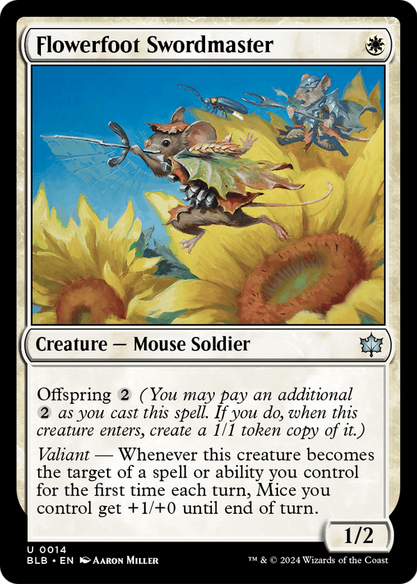 Flowerfoot Swordmaster (BLB-014) - Bloomburrow Foil