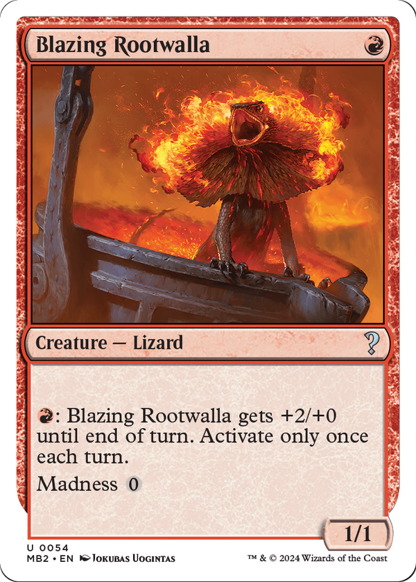 Blazing Rootwalla (White Border) (MB2-054) - Mystery Booster 2