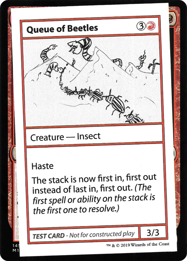 Queue of Beetles (No PW Symbol) (CMB1-) - Mystery Booster Playtest Cards 2021