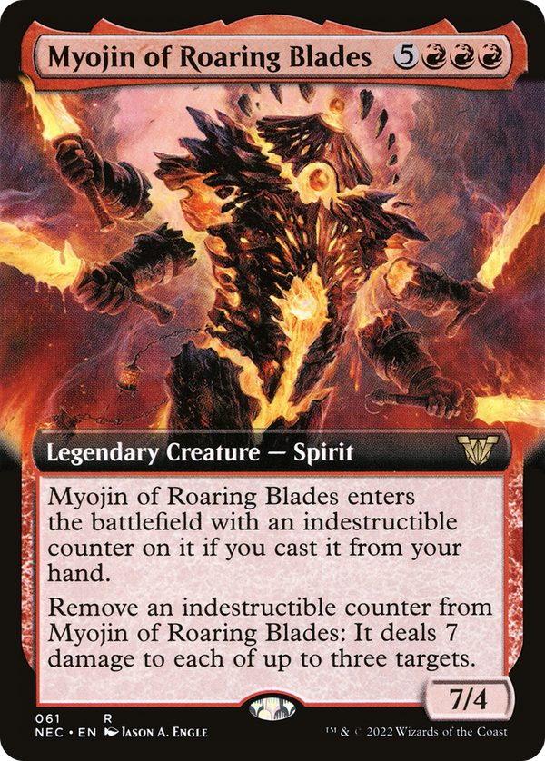 Myojin of Roaring Blades (Extended Art) (NEC-061) - Neon Dynasty Commander: (Extended Art)