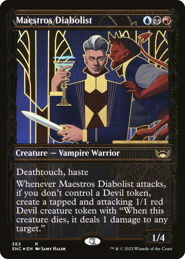 Maestros Diabolist (Gilded Foil) (SNC-383) - Streets of New Capenna: (Showcase) Foil