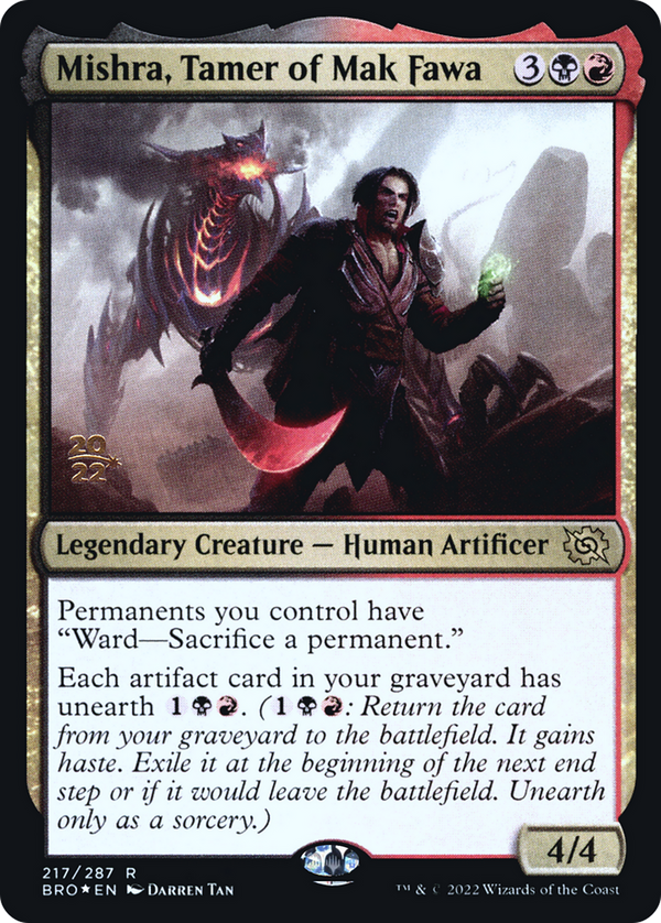 Mishra, Tamer of Mak Fawa (PRE-217) - The Brothers' War Promos Foil