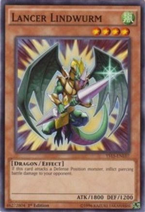 Lancer Lindwurm (YS15-ENL07) - Starter Deck: Dark Legion 1st Edition