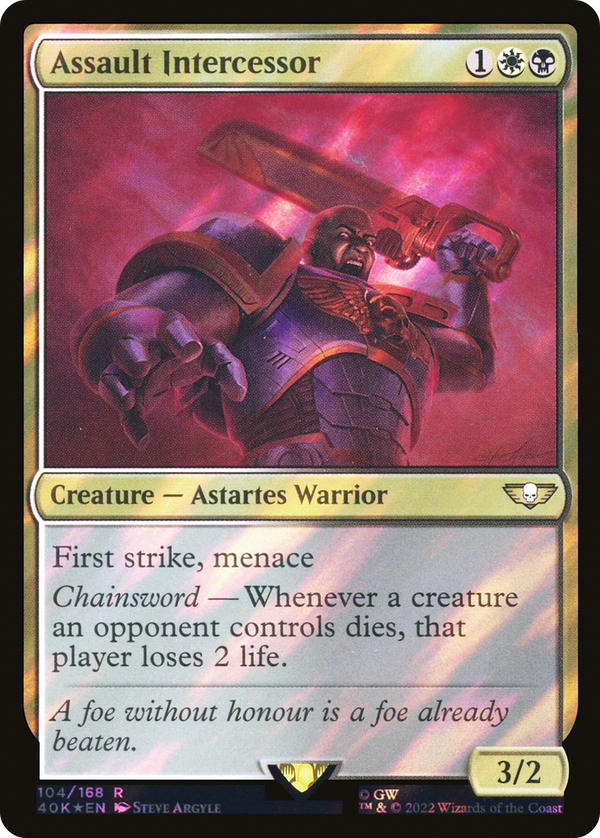 Assault Intercessor (Surge Foil) (40K-104) - Warhammer 40,000 Commander Foil