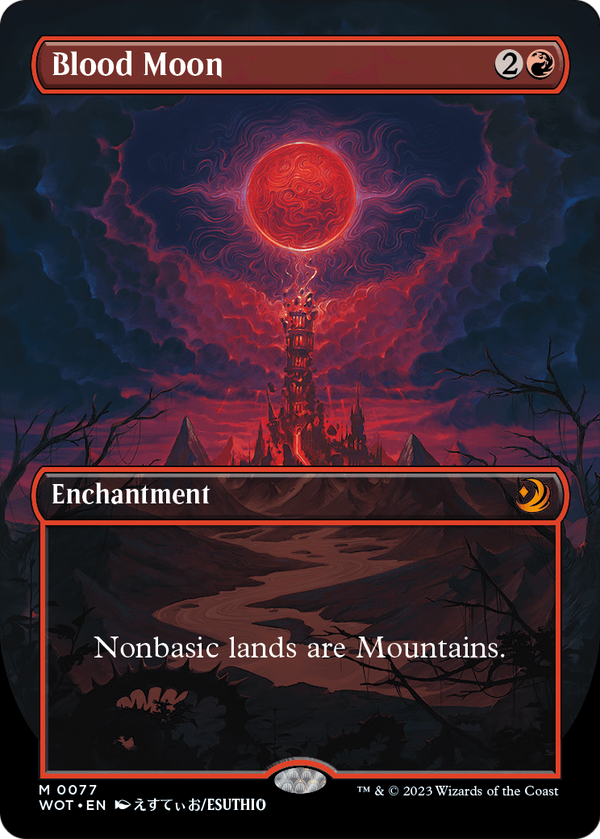 Blood Moon (Anime Borderless) (WOT-077) - Wilds of Eldraine: Enchanting Tales