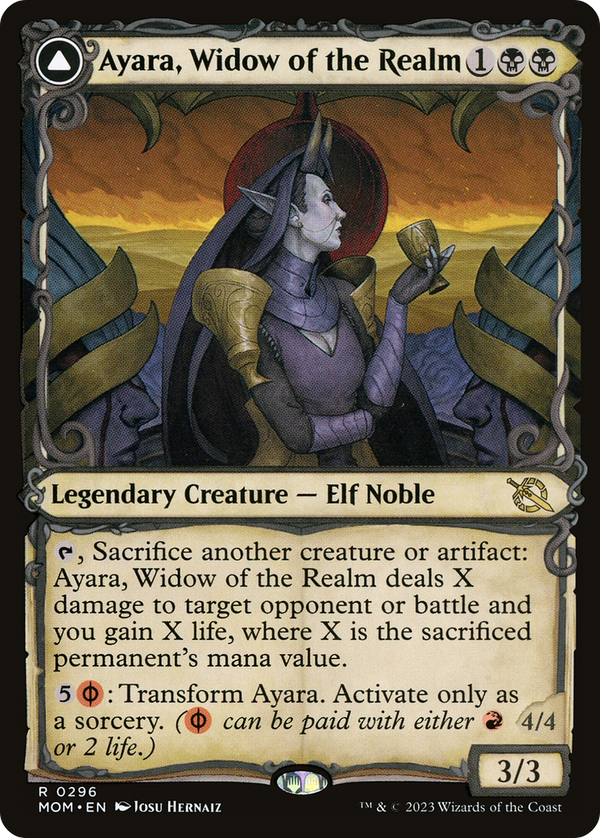 Ayara, Widow of the Realm (Showcase) (MOM-296) - March of the Machine: (Showcase)