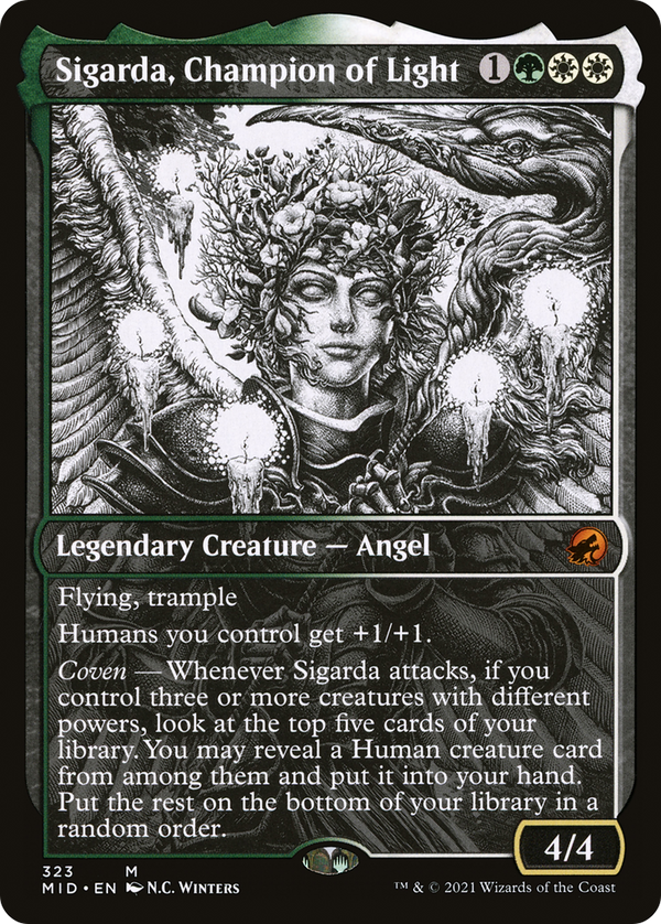 Sigarda, Champion of Light (Showcase) (MID-323) - Innistrad: Midnight Hunt: (Showcase)