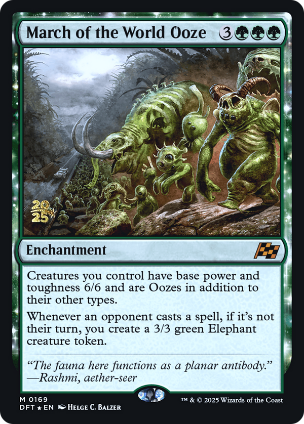 March of the World Ooze (PRE-169) - Prerelease Cards: (enchantment) Foil