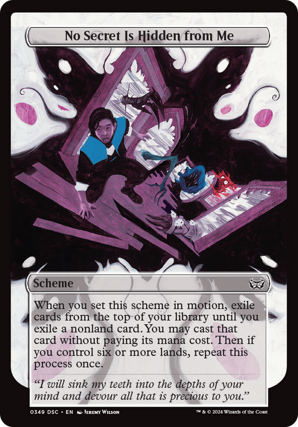 No Secret Is Hidden from Me (Full Art) (A:DSC-349) - Duskmourn: House of Horror Commander