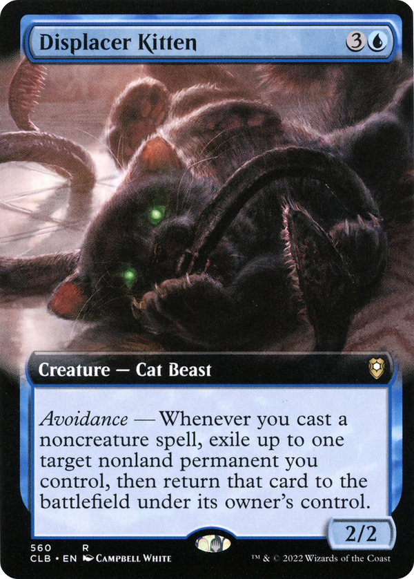 Displacer Kitten (Extended Art) (CLB-560) - Commander Legends: Battle for Baldur's Gate: (Extended Art) Foil