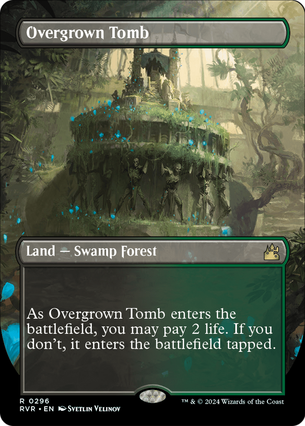 Overgrown Tomb (Borderless) (RVR-296) - Ravnica Remastered Foil