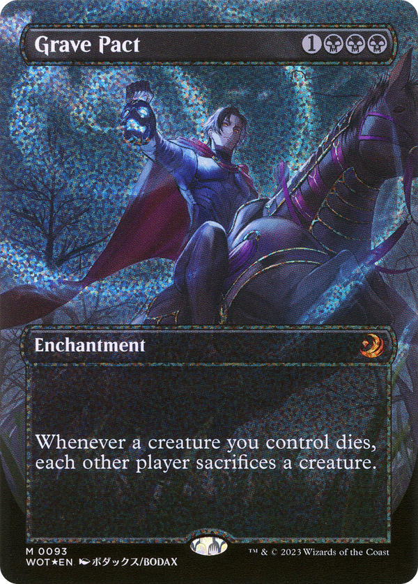 Grave Pact (Anime Borderless) (Confetti Foil) (WOT-093) - Wilds of Eldraine: Enchanting Tales Foil
