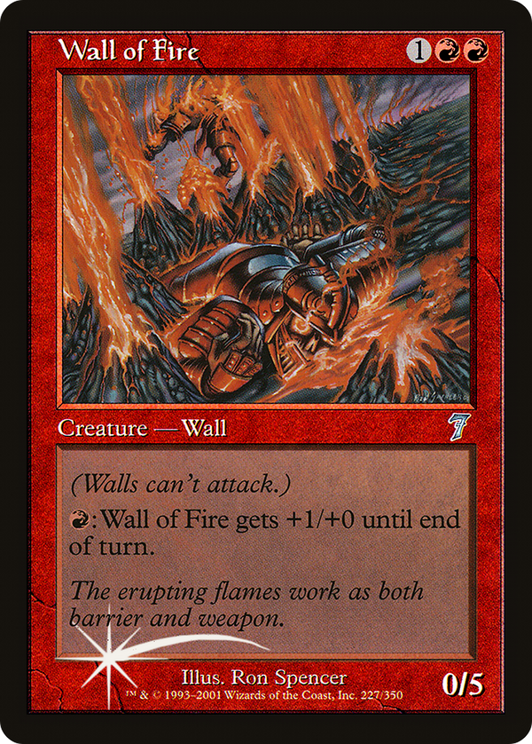 Wall of Fire (7ED-227★) - 7th Edition Foil