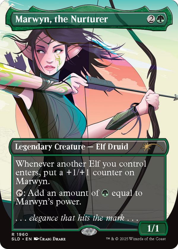 Marwyn, the Nurturer (SLD-1960) - Secret Lair Drop (Borderless) Foil