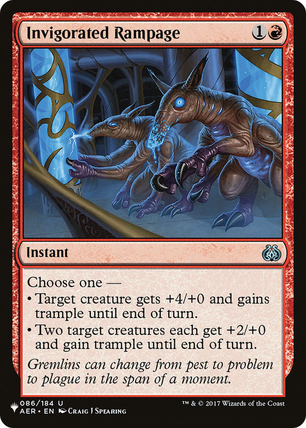 Invigorated Rampage (LIST-AER-86) - The List