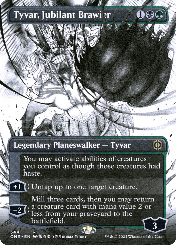 Tyvar, Jubilant Brawler (Borderless) (ONE-344) - Phyrexia: All Will Be One: (Showcase)