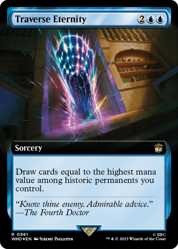 Traverse Eternity (Extended Art) (Surge Foil) (WHO-961) - Doctor Who: (Extended Art) Foil