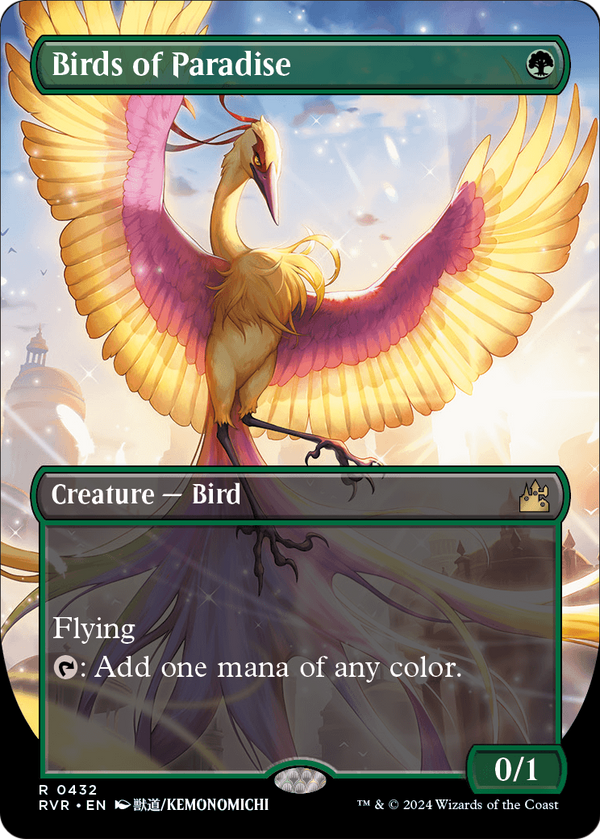 Birds of Paradise (Anime Borderless) (RVR-432) - Ravnica Remastered