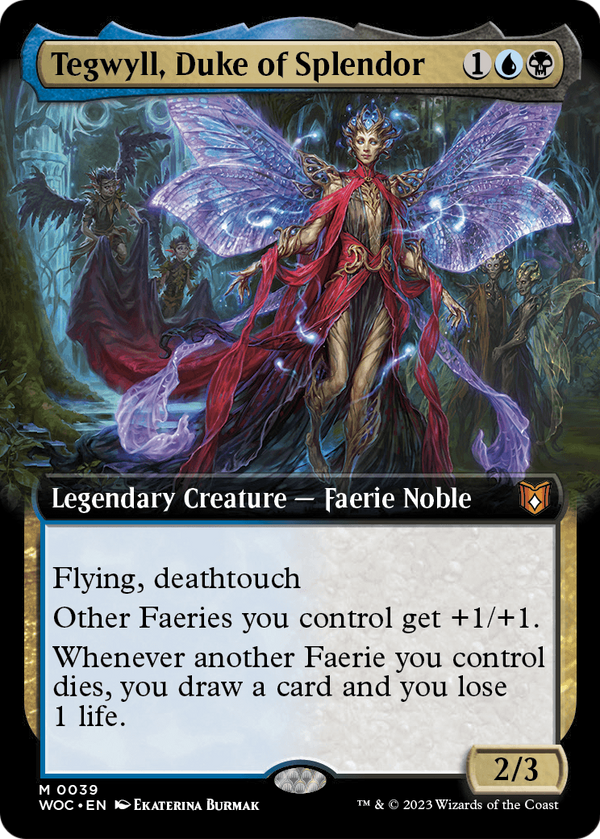 Tegwyll, Duke of Splendor (Extended Art) (WOC-039) - Wilds of Eldraine Commander: (Extended Art) Foil