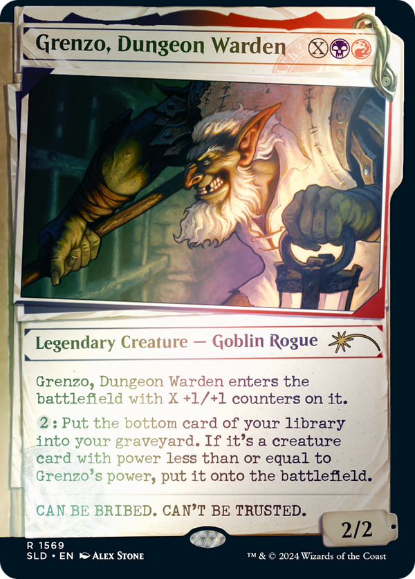 Grenzo, Dungeon Warden (Rainbow Foil) (SLD-1569★) - Secret Lair Drop: (Showcase) Foil