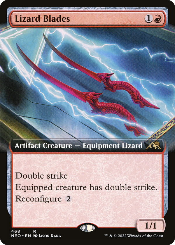 Lizard Blades (Extended Art) (NEO-468) - Kamigawa: Neon Dynasty: (Extended Art)