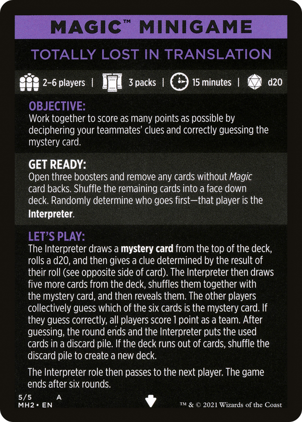 Totally Lost in Translation // Totally Lost in Translation (cont'd) (MMH2-005) - Modern Horizons 2 Minigames Foil