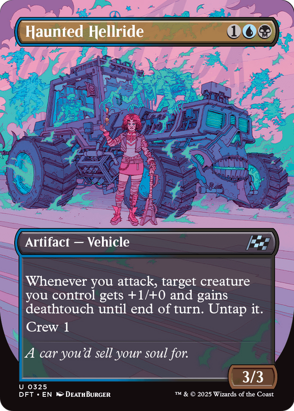 Haunted Hellride (Borderless) (DFT-325) - Aetherdrift Foil
