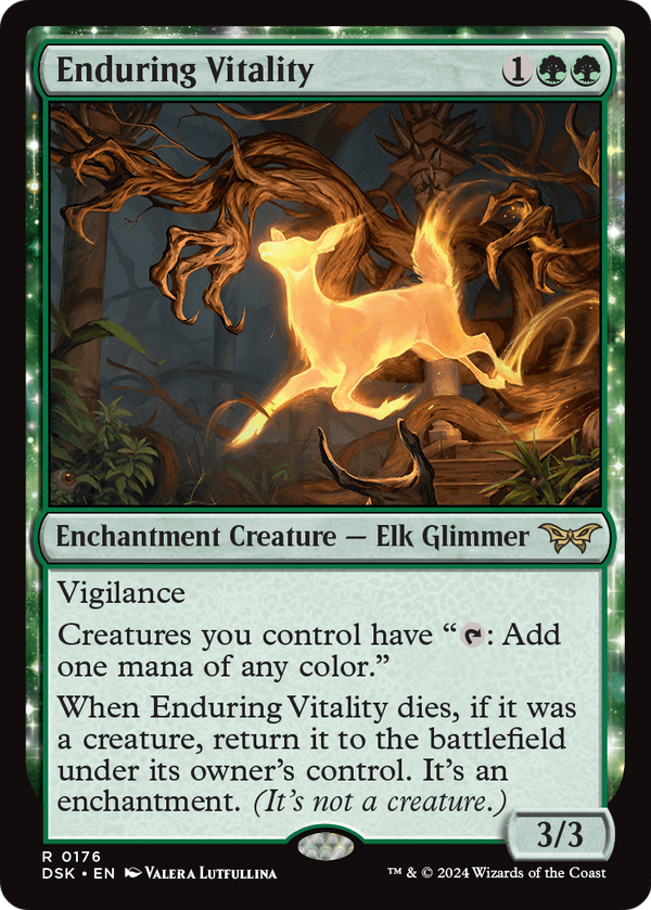 Enduring Vitality (DSK-176) - Duskmourn: House of Horror: (enchantment) Foil
