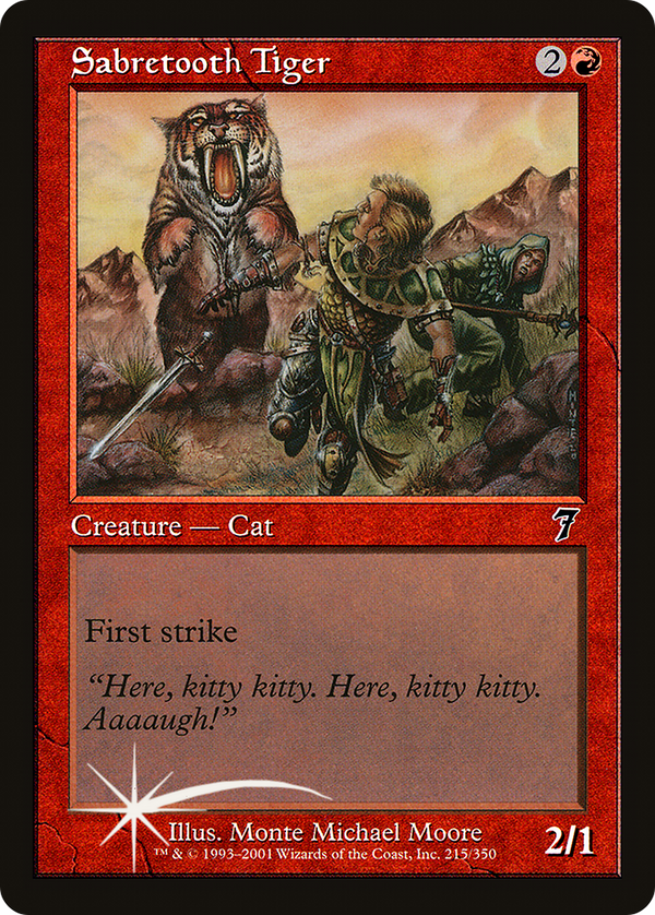 Sabretooth Tiger (7ED-215★) - 7th Edition
