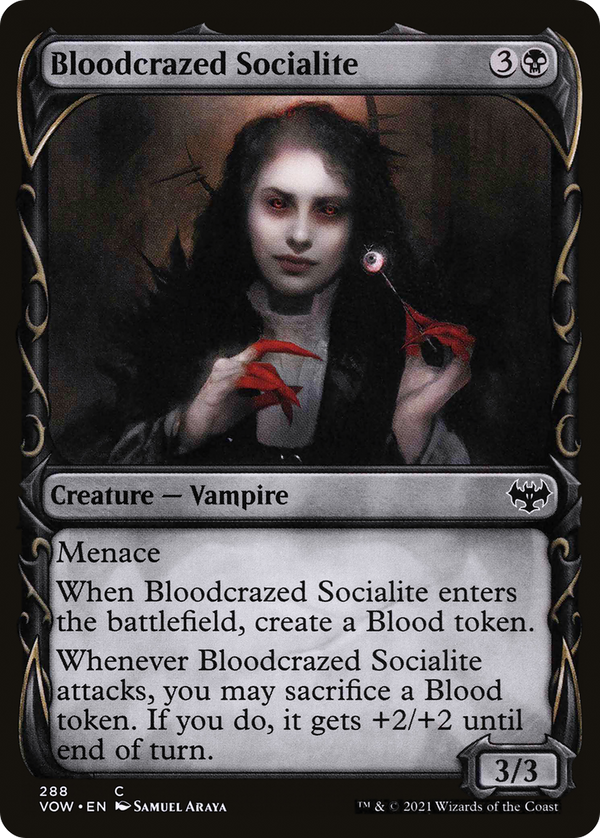 Bloodcrazed Socialite (Showcase) (VOW-288) - Innistrad: Crimson Vow: (Showcase) Foil