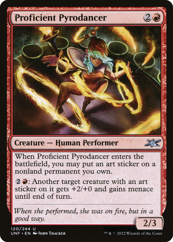 Proficient Pyrodancer (UNF-120) - Unfinity Foil