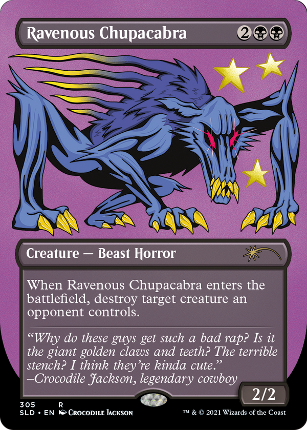 Ravenous Chupacabra (SLD-305) - Secret Lair Drop (Borderless) Etched Foil