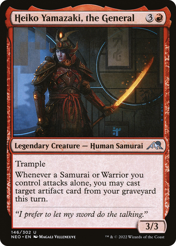 Heiko Yamazaki, the General (NEO-146) - Kamigawa: Neon Dynasty Foil