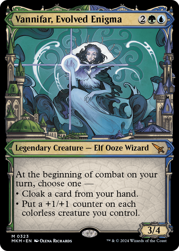 Vannifar, Evolved Enigma (Showcase) (0323) (MKM-323) - Murders at Karlov Manor: (Showcase) Foil