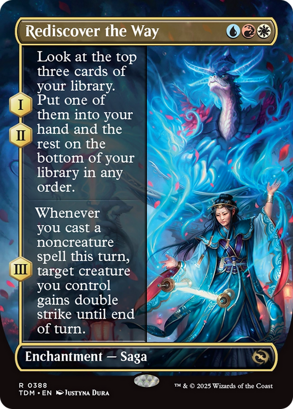 Rediscover the Way (Borderless) (TDM-388) - Tarkir: Dragonstorm: (enchantment)